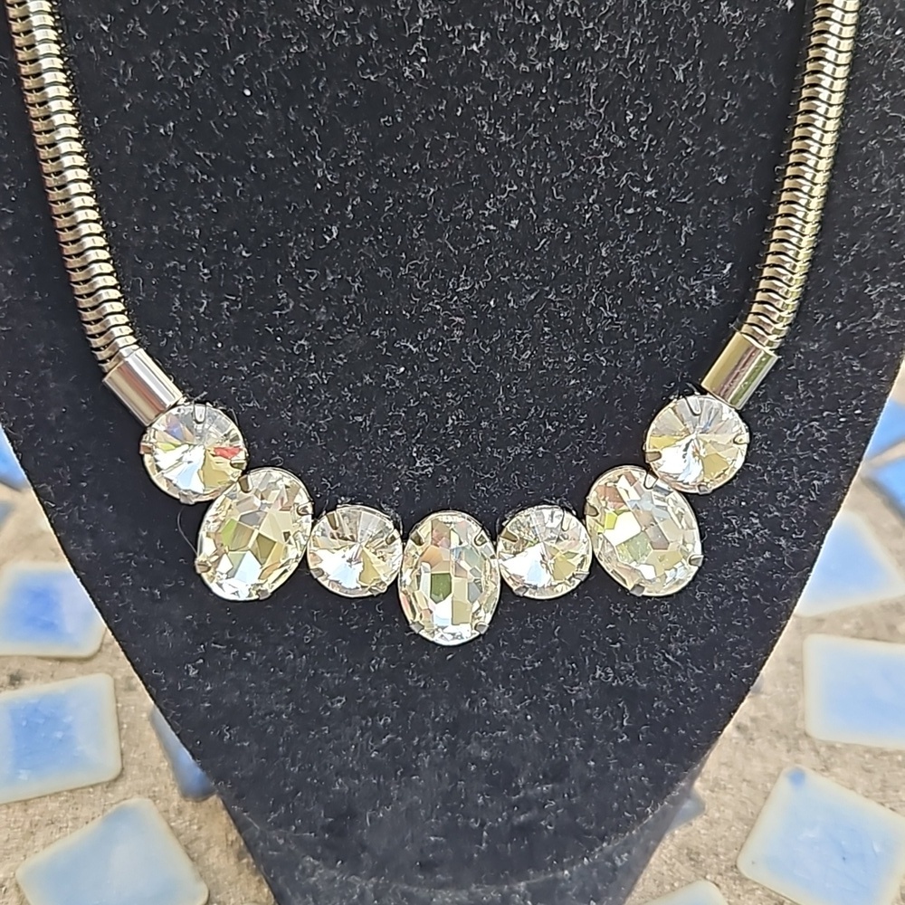 Gunmetal Rhinestone Necklace - Picture 2 of 4
